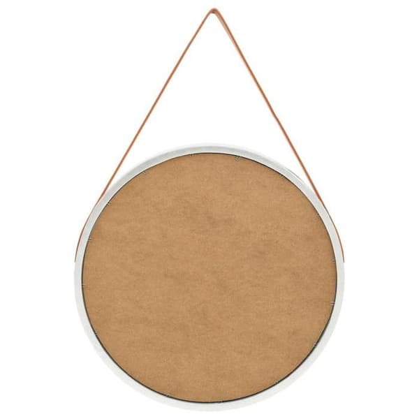 vidaXL Väggspegel med rem 60 cm Silver