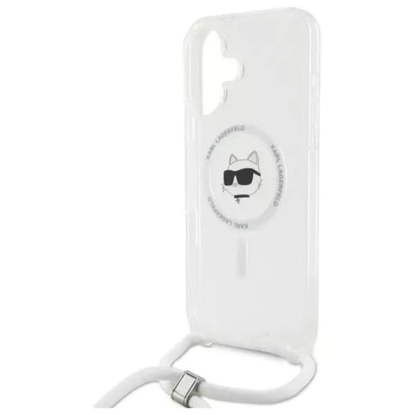 Coque iPhone 16 - Karl Lagerfeld - Choupette - Transparent - MagSafe - Hård