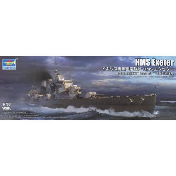 TRUMPETER - Modellbåt HMS Exeter Trumpeter 06744 1/700:e Modellpanser Promo - Ref : 13683