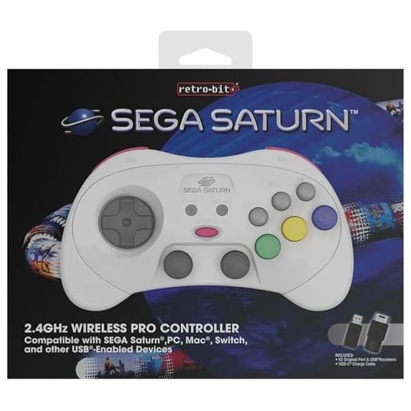 RetroBit Sega Saturn 2.4Ghz Pro Vit