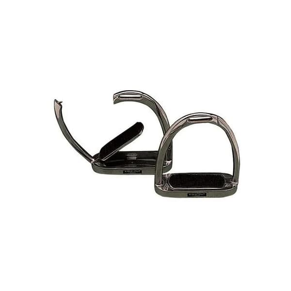 Kwik-Out stål ridstigbyglar - grå - Grå - 11 cm