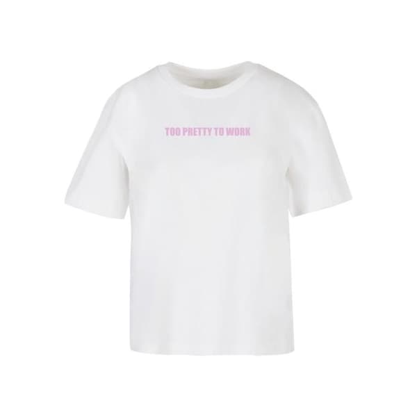 T-shirt dam Miss Tee Too Pretty - vit