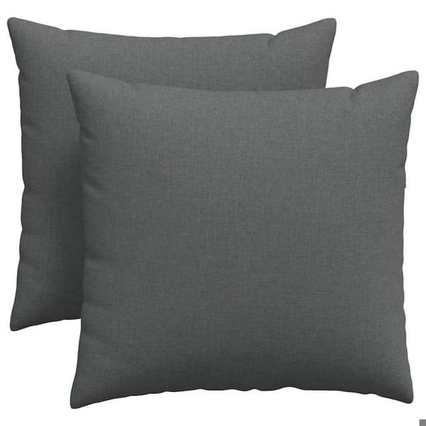 vidaXL Soffkuddar 2 st Mörkgrå 45 x 45 cm tyg 42013912