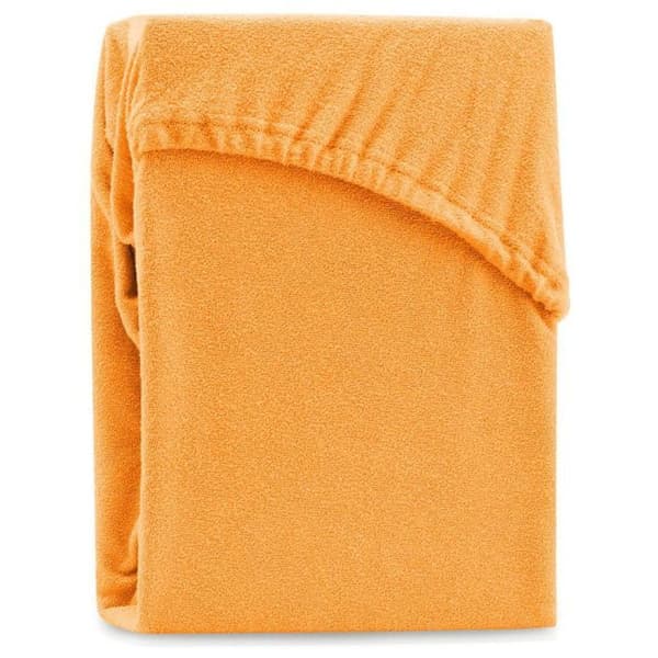 Drap housse - Ruby - Orange - 82% bomull/18% polyester - 80-90x200 cm (gummiband 30 cm)