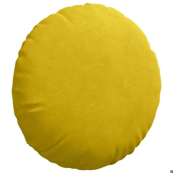 vidaXL Sittkuddar 2 st Gul Ø 40 x 13 cm Sammet 42014144