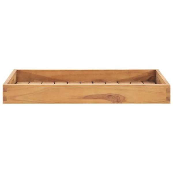 vidaXL Serveringsbricka 60x35 cm Massiv teak