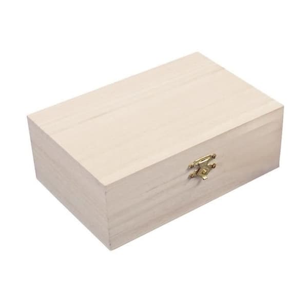 Trälåda - RAYHER - Rektangulär - 15 x 10 x 5.5 cm - Färg beige