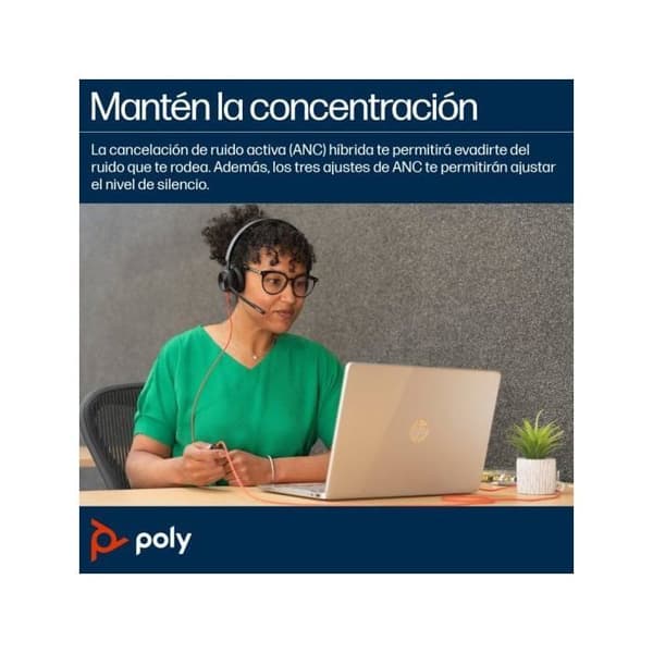 Mikrohörlur - HP Poly - Blackwire 8225 - Stereo - USB-C - Microsoft Teams certifierad