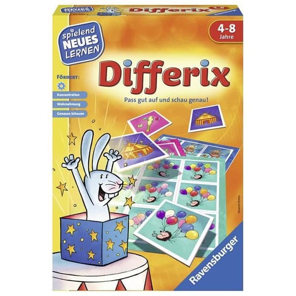 Sällskapsspel - RAVENSBURGER - Differix - Utbildningsspel - Observation - Koncentration