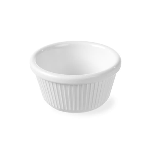 Ramequin vit med räfflor - Hendi - Vit - l- L1- P- h35- Melamin