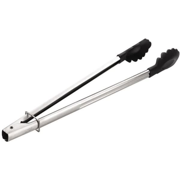 Grilltång L: 40 cm - rostfritt stål, nylon
