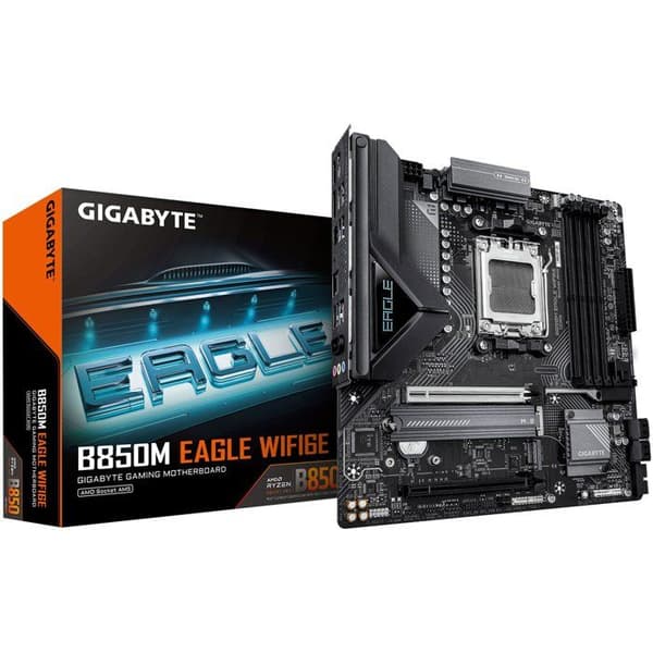 Moderkort - GIGABYTE - B850M EAGLE WF6E - Format Micro-ATX - Chipset AMD B850 - DDR5 & PCIe 5.0 - WiFi 6E
