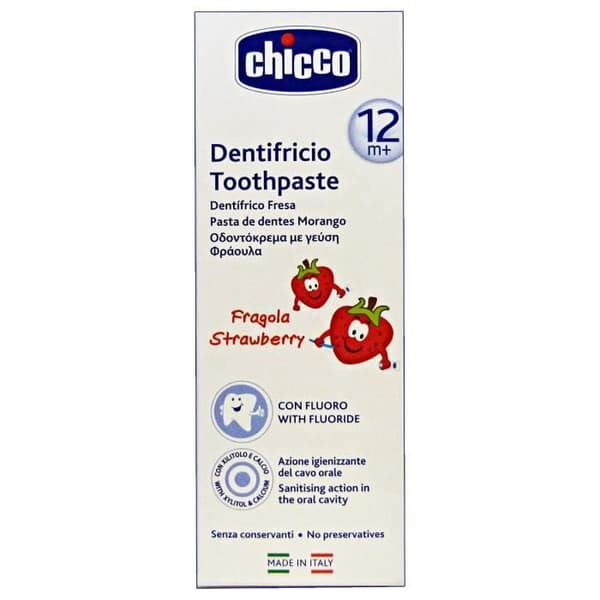 CHICCO Jordgubbstandkräm 12M + 50 Ml. - Tandkräm