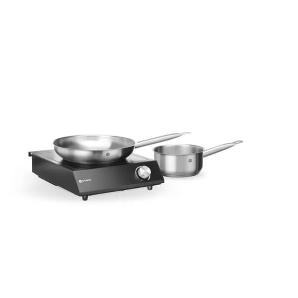 Induktionshäll 3500W + Kastrull + Stekpanna - Hendi