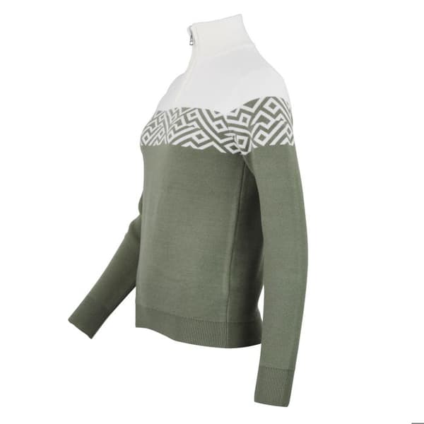 Pull col roulé 1/2 zip dam Peak Mountain Akar - kaki