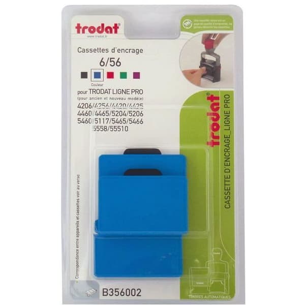 TRODAT - Bläckkassett refill 6-56 blå ...