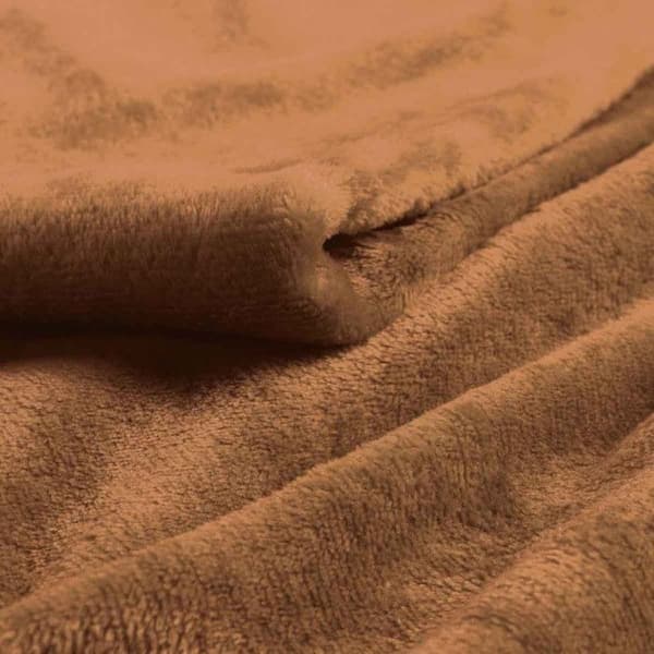 Rutig Uni i Flanell "Flanou" 180x220cm Kamel