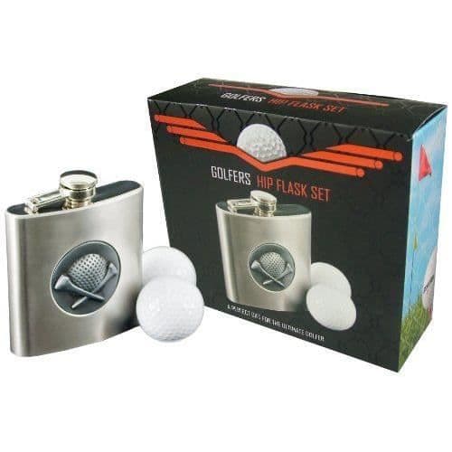 Longridge - Golfer flask set - Silver - GGHFD