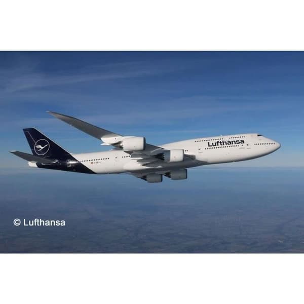 Flygplansmodell - REVELL - Boeing 747-8 Lufthansa - Vit - Interiör - 13 år och uppåt