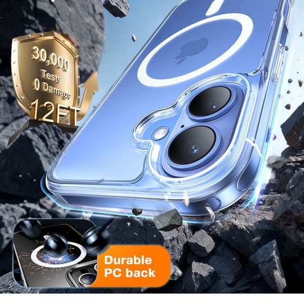 Coque Torras Diamond MagSafe Series för iPhone 16 Plus - Klar