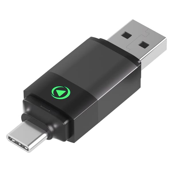 Adaptör 2-i-1 - FORCE PLAY - CarPlay/Android Auto - USB-A - USB-C - Trådlös