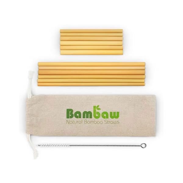 Bambaw Mixed Hem & Kök Bambu sugrör 6 x 14 cm + 6 x 22 cm