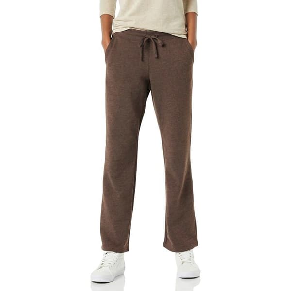 Amazon Essentials damträningsbyxor — Chokladfärgad fransk terry, hög midja, regular passform