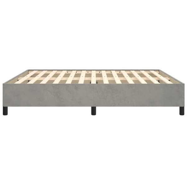 vidaXL Sängram utan madrass ljusgrå 160x200 cm sammet 347330