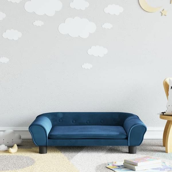 vidaXL Barnsoffa blå 70x45x26 cm sammet, mini soffa, mini soffa-stol, mini soffa för barn, soffa 3196400