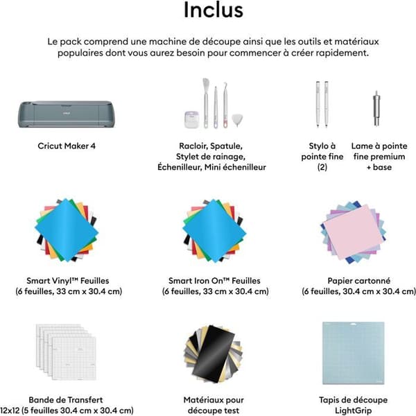 Intelligent skärmaskin - CRICUT - Pack Maker 4 + grundkit