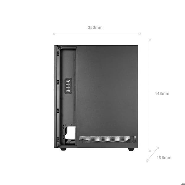 Gaming PC-chassi ATX - MARS GAMING - MC-NEBULA - 4 ARGB-fläktar 120 mm - Tempererat Glas-panel - Vit