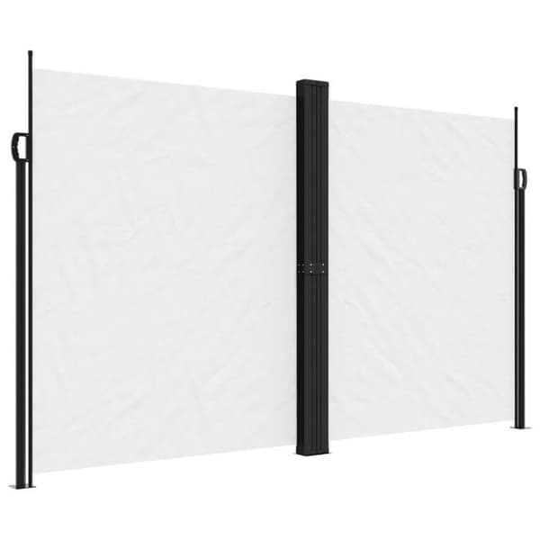 vidaXL Vikbart sidotak i vitt 200x1000 cm 4004766