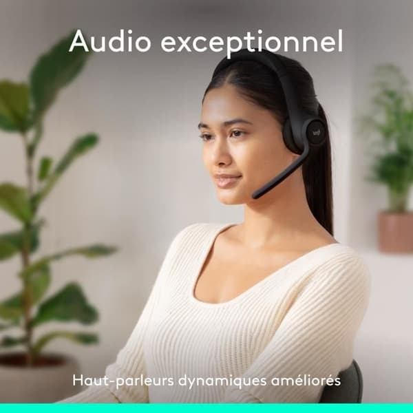 Hörlurar - Trådlösa - Logitech - Zone 300 - Bluetooth - Störningsskydd - Svart