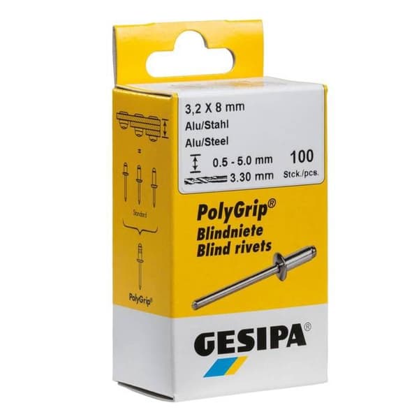 Mini-Pack nit PolyGrip rostfritt stål 4,8 x10 Gesipa