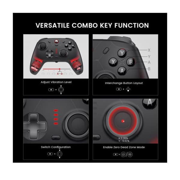 Spelkonsol - GAMESIR - Cyclone 2 Bundle - Trådlös - USB-C - Kompatibel med PC och Switch