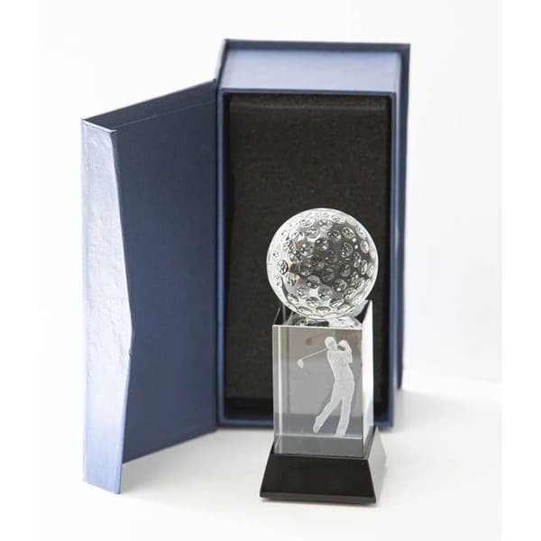 Crystal golf trofé Longridge Stirling 3D Driver