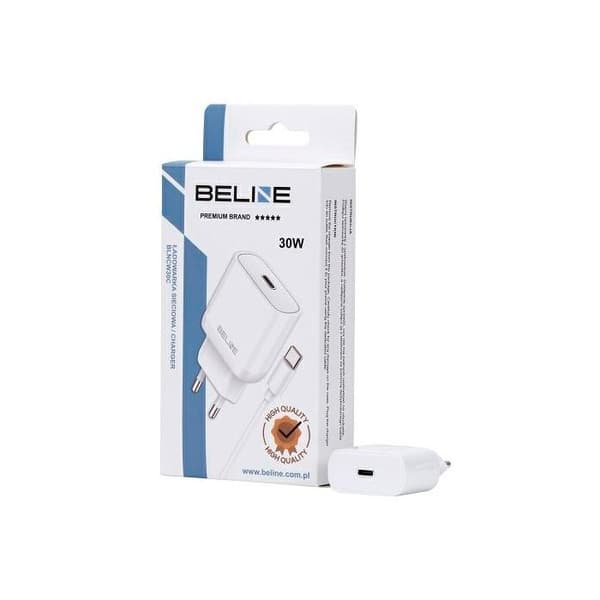 USB-C-laddare - BELINE - BLNCW30C GaN - 30W - PD 3.0 - USB-C-kabel ingår