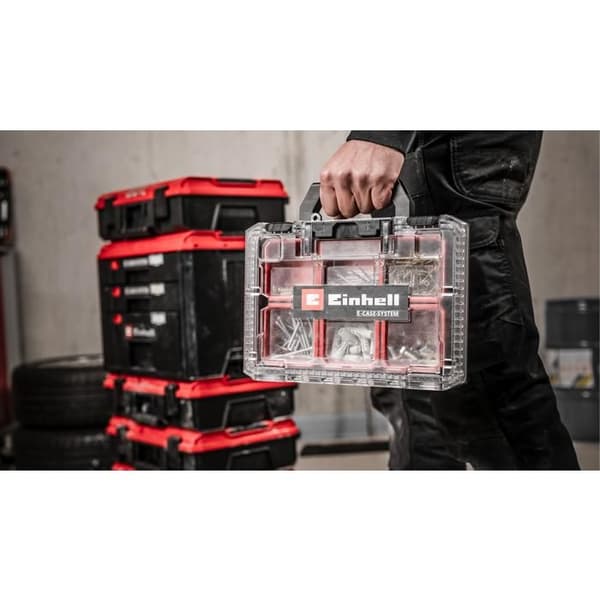 Einhell Organisatör E-Case Halvstorlek (kompatibel med E-Case Einhell, max. 12,5 kg, med 4 förvaringslådor)
