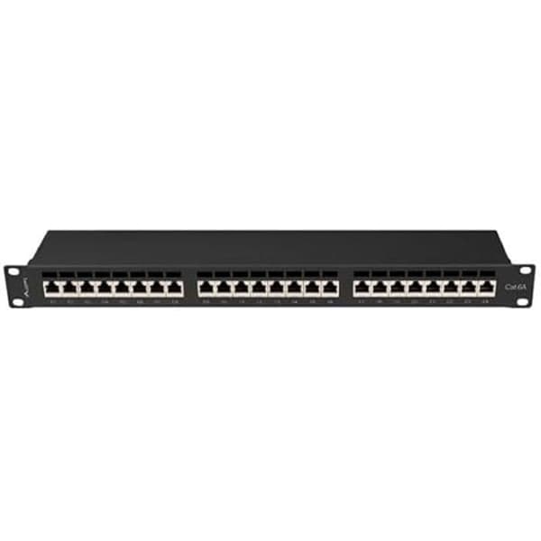 Patchpanel LANBERG PPSA-1024-B 24 portar 1U CAT.6A FTP Svart