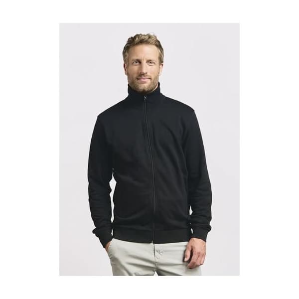 Sweatshirt med stor dragkedja Promodoro - svart