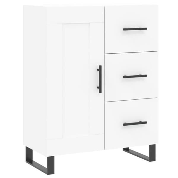 vidaXL Buffé vit 69,5x34x90 cm ingenjörsträ 830284