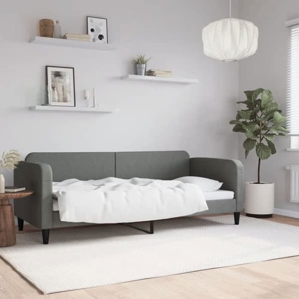 vidaXL Daybed Mörkgrå 80x200 cm Tyg 354029