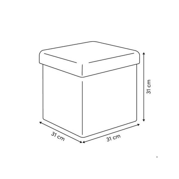 Fällbar pouf kompatibel med Mix'N'Modul mörkgrön 31x31cm - 5five