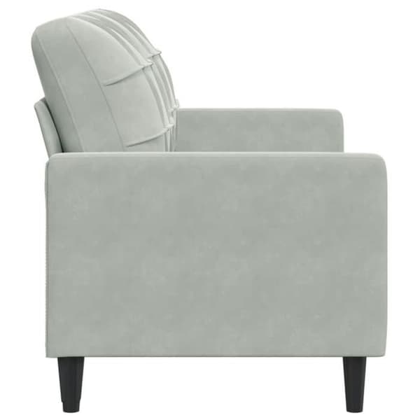 vidaXL 2-sitssoffa Ljusgrå 140 cm Sammet 4007624
