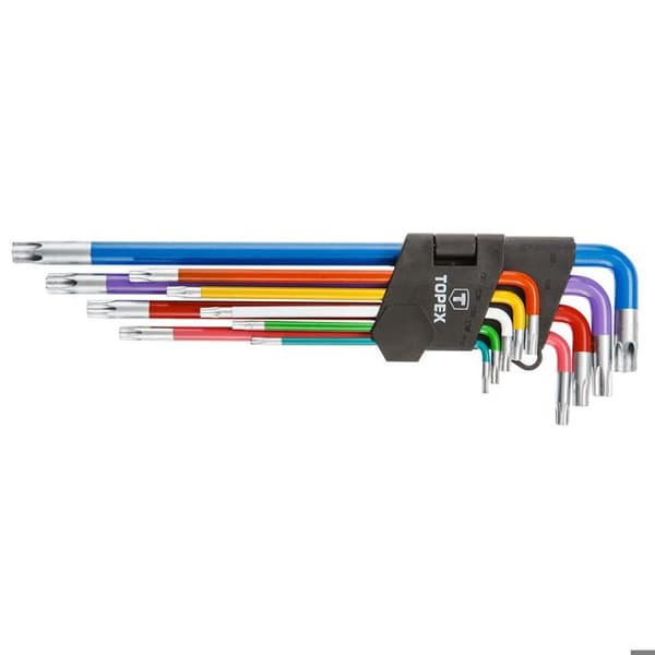 Torx-nycklar, färgglada, 9-delarsset.
