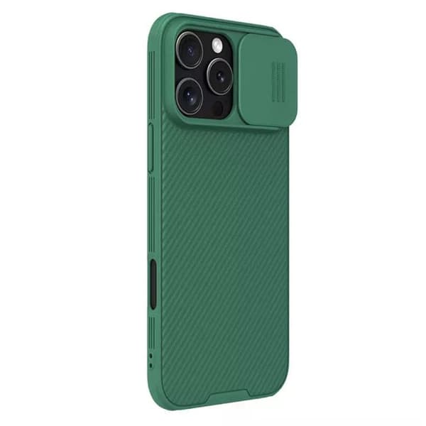 Telefonfodral - Nillkin - CamShield Pro - iPhone 16 Pro Max - Grön - Förstärkt skydd