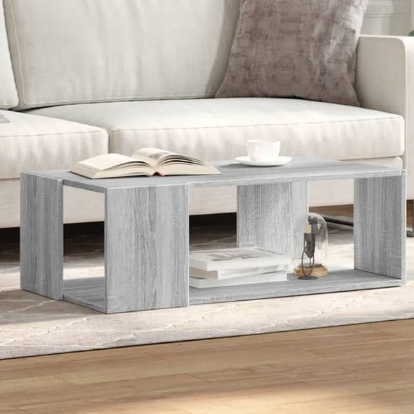 vidaXL Soffbord sonoma grå 89,5x48x30 cm ingenjörsträ 848155