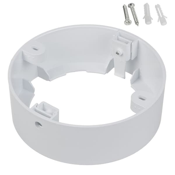 Adapterram - MACLEAN - MCE376 R - 9W LED-panel - Rund 120mm - Vit plast