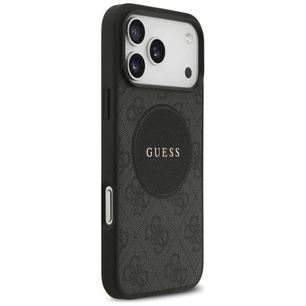Coque Guess 4G Circle Classic Logo MagSafe för iPhone 17 Pro - Svart