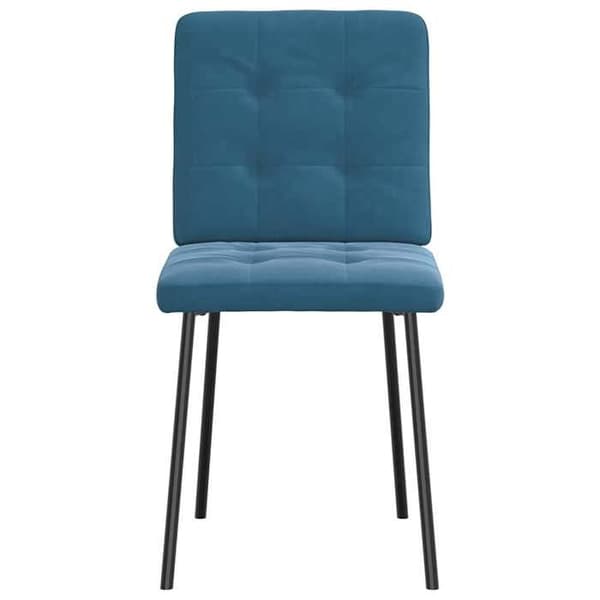 vidaXL Matstolar set om 2 Blå Sammet, stol, salsstol, sidostol, köksstol, rumssäte 4101067